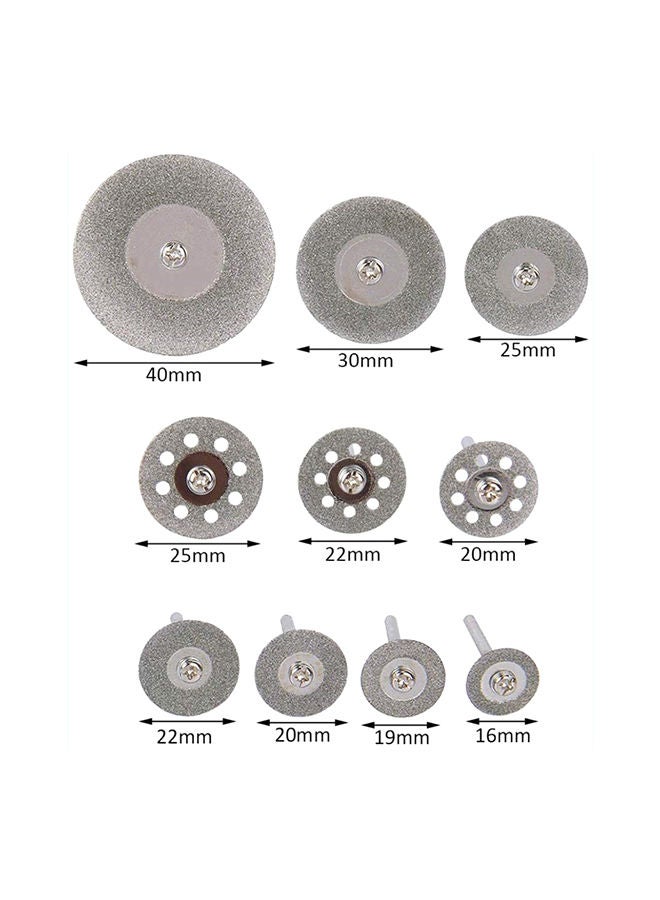 NIBEMINENT 10-Piece Blade Cutting Discs Wheel Rotary Tool Set silver  - Image 2