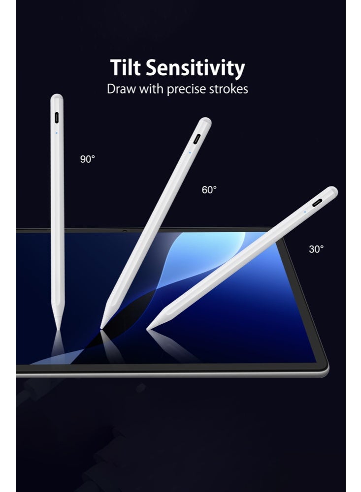 Stylus Pen for iPad 9th&10th Generation-Fast Charge Active Pencil Compatible with 2018-2024 Apple iPad Pro 11"/12.9"/M4, iPad Air 3/4/5/M2, iPad 6-10, iPad Mini 5/6 Gen - Image 4