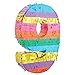 BLUE PANDA Rainbow Number 9 Pinata 165 x 114 x 3 in MultiColor for 9th Birthday Fiesta Party Supplies Party Favors Rainbow Birthday Decor - Image 3