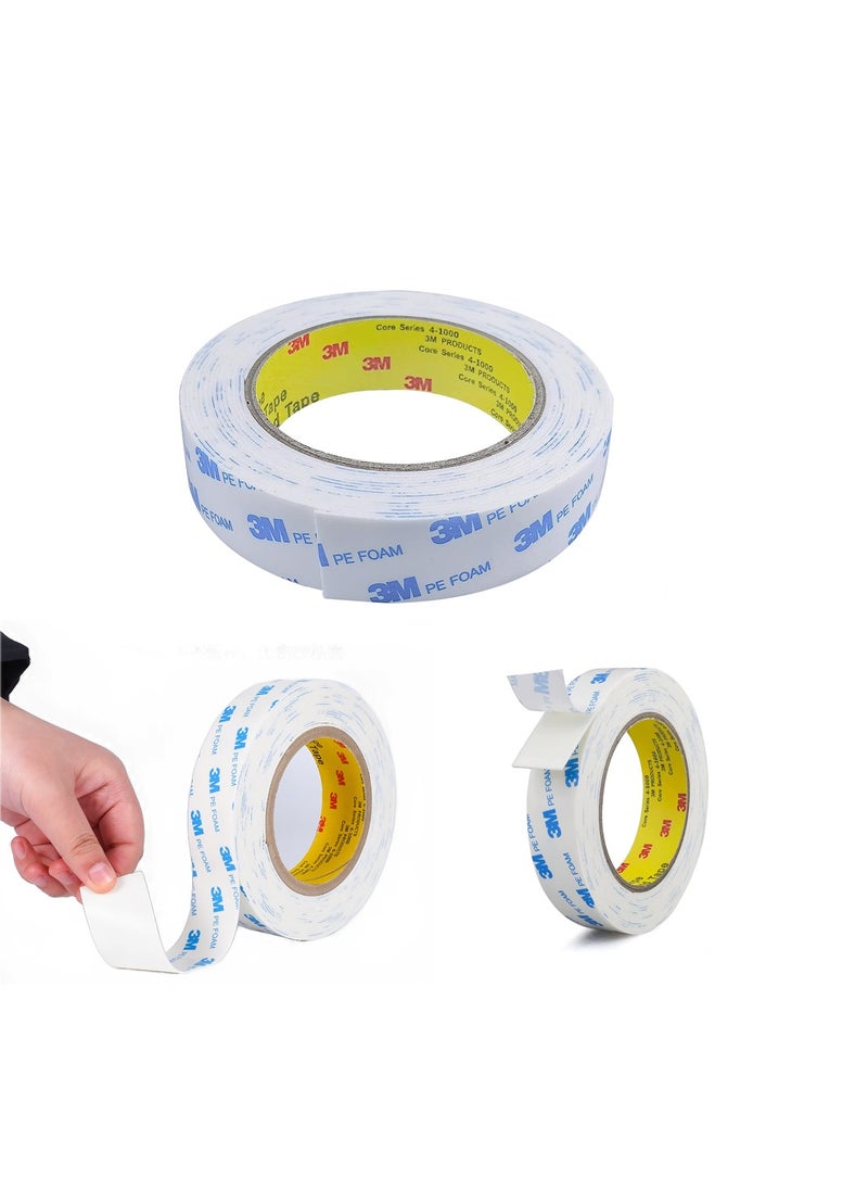 KASTWAVE - Double Sided Tape Heavy Duty Mounting Tape for Scrapbooks Removeable PE Foam Tape Strips Multipurpose Foam Tape High Temperature Resistant White Foam Adhesive For Hanging Photo Frames - Image 1