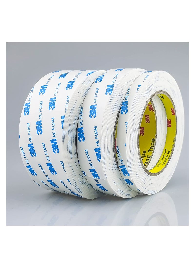KASTWAVE - Double Sided Tape Heavy Duty Mounting Tape for Scrapbooks Removeable PE Foam Tape Strips Multipurpose Foam Tape High Temperature Resistant White Foam Adhesive For Hanging Photo Frames - Image 1
