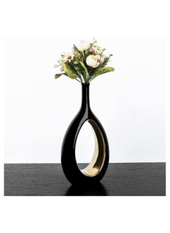 Home & More Black and Gold Vase Set of 2 Ceramic Vase for Home Decor  - Image 5