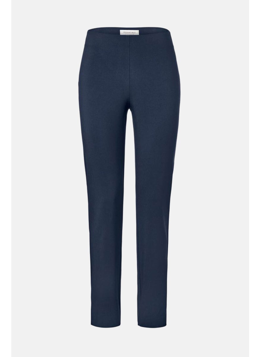 Tchibo - Women Regular Fit Plain Straight Leg Pant, Navy - Image 1