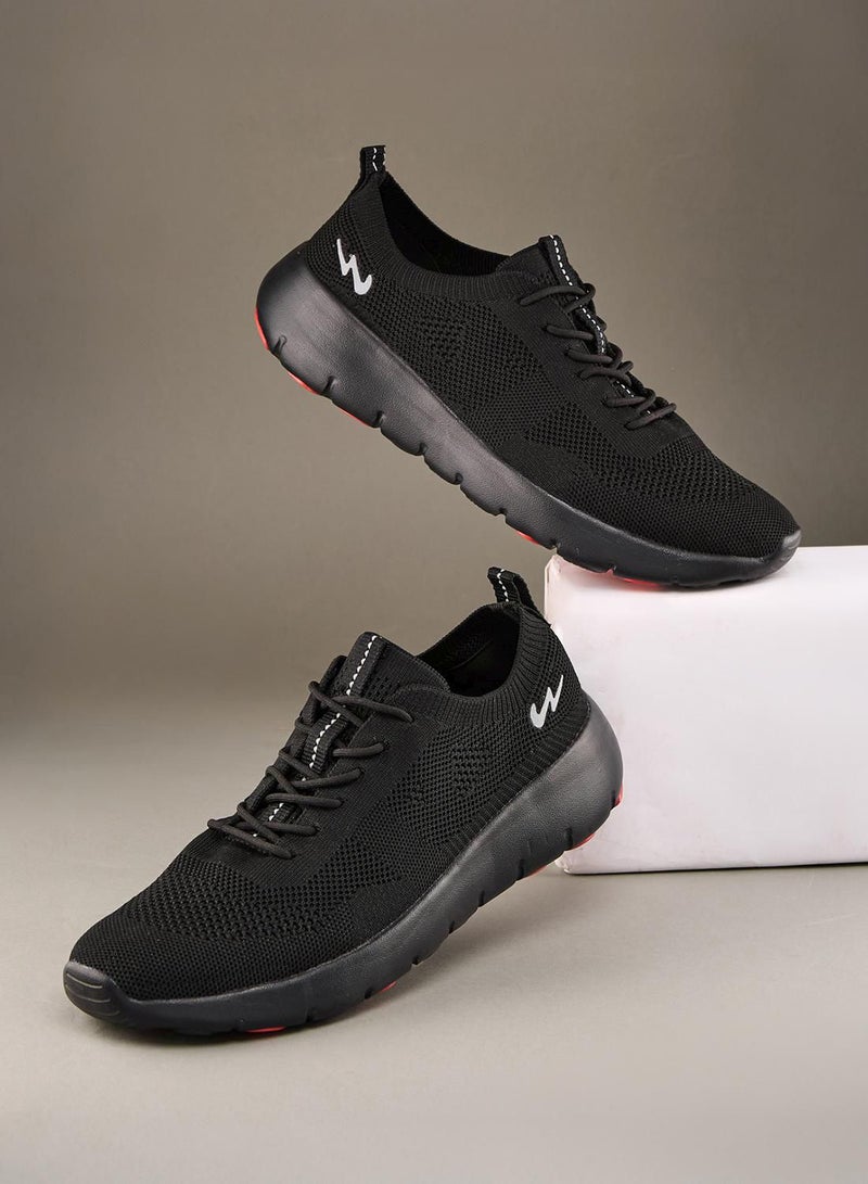 CAMPUS Men’s Black Sports Shoes – Bold Single-Tone Look  Shoes that Elevates Casual Style - Image 1