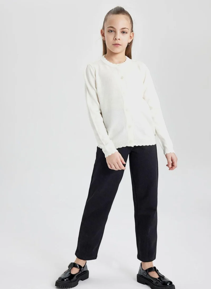 DeFacto  Regular Fit Crew Neck Cardigan  | Best Price UAE