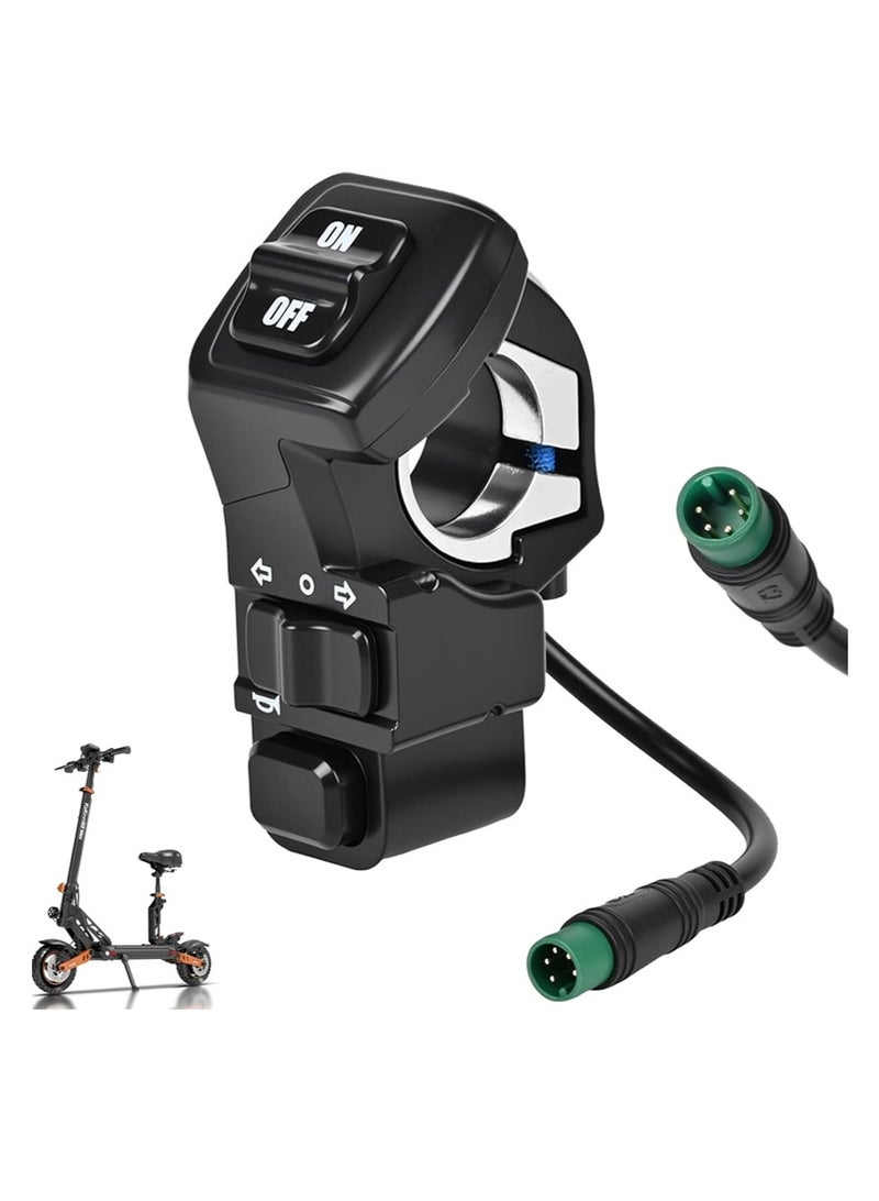 ايكانبو مفتاح 4 في 1 لدراجات كوكيرين الكهربائية G2 Pro/G2 Max/G3 Pro، يتميز بتصميم مقاوم للماء، ويتحكم في البوق وإشارات الانعطاف والمصباح الأمامي، ويتضمن محولًا بخمسة دبابيس. - Image 1