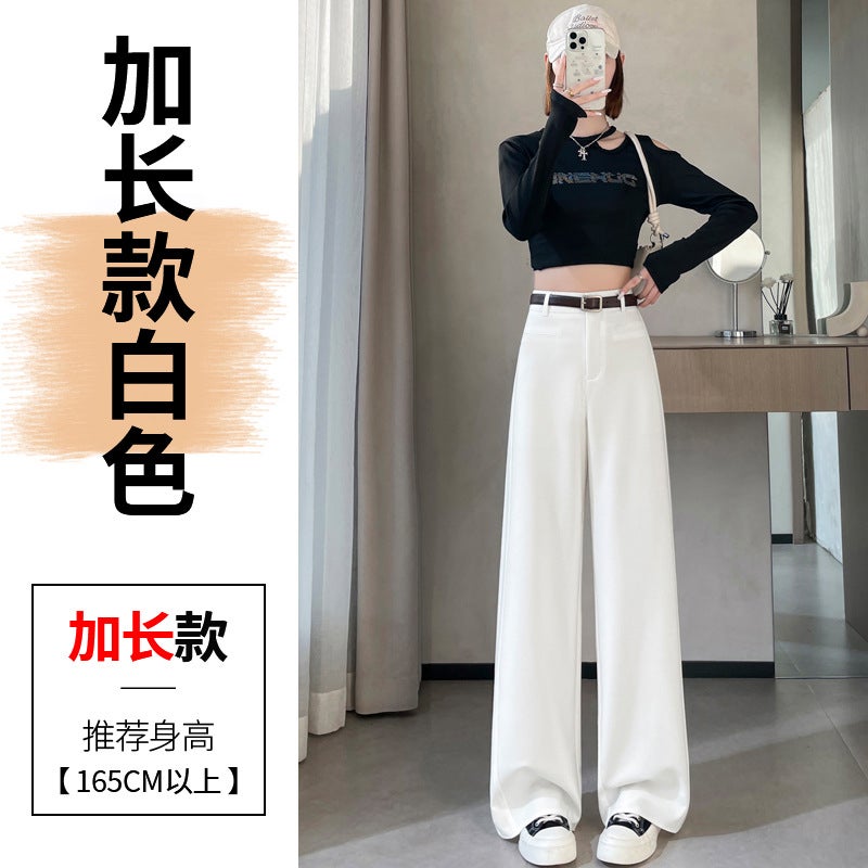 2025 Korean Style Ol Professional Suit Pants High-Waisted Slim Wide-Leg Pants Straight Casual Versatile Floor-Length Pants - Image 1