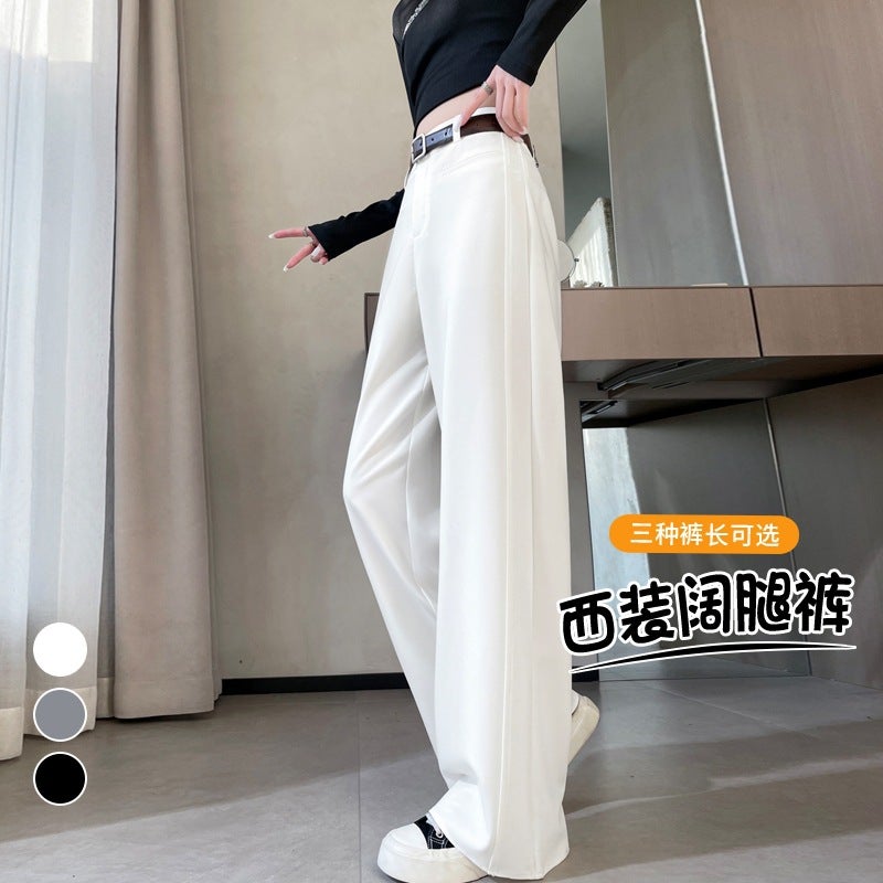 2025 Korean Style Ol Professional Suit Pants High-Waisted Slim Wide-Leg Pants Straight Casual Versatile Floor-Length Pants - Image 3
