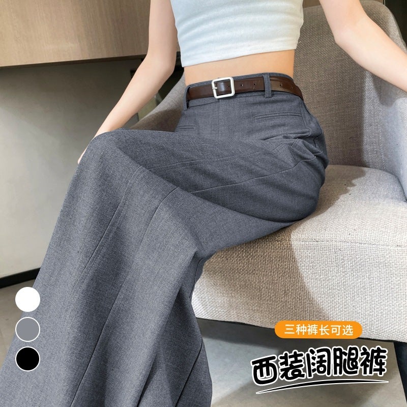 2025 Korean Style Ol Professional Suit Pants High-Waisted Slim Wide-Leg Pants Straight Casual Versatile Floor-Length Pants - Image 5