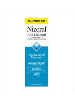 Nizoral Anti-Dandruff Shampoo with 1% Ketoconazole, Fresh Scent, 14 Fl Oz  - Image 1