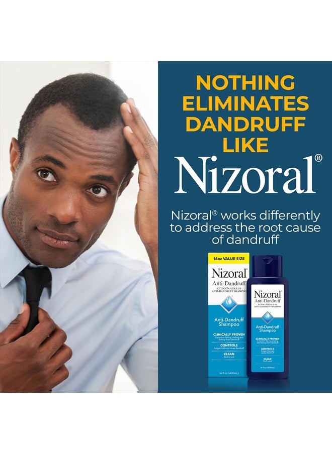 Nizoral Anti-Dandruff Shampoo with 1% Ketoconazole, Fresh Scent, 14 Fl Oz  - Image 4