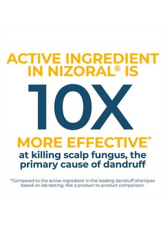 Nizoral Anti-Dandruff Shampoo with 1% Ketoconazole, Fresh Scent, 14 Fl Oz  - Image 2