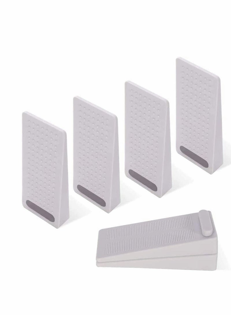 Door Wedge Rubber, Door Stopper, Heavy Duty Slip-resistant and Stackable Door Holders, Adjustable Height and Strong Grip on Tiles, Carpet, Wood, Cement and Laminate Floor, 4 PCS - Image 1