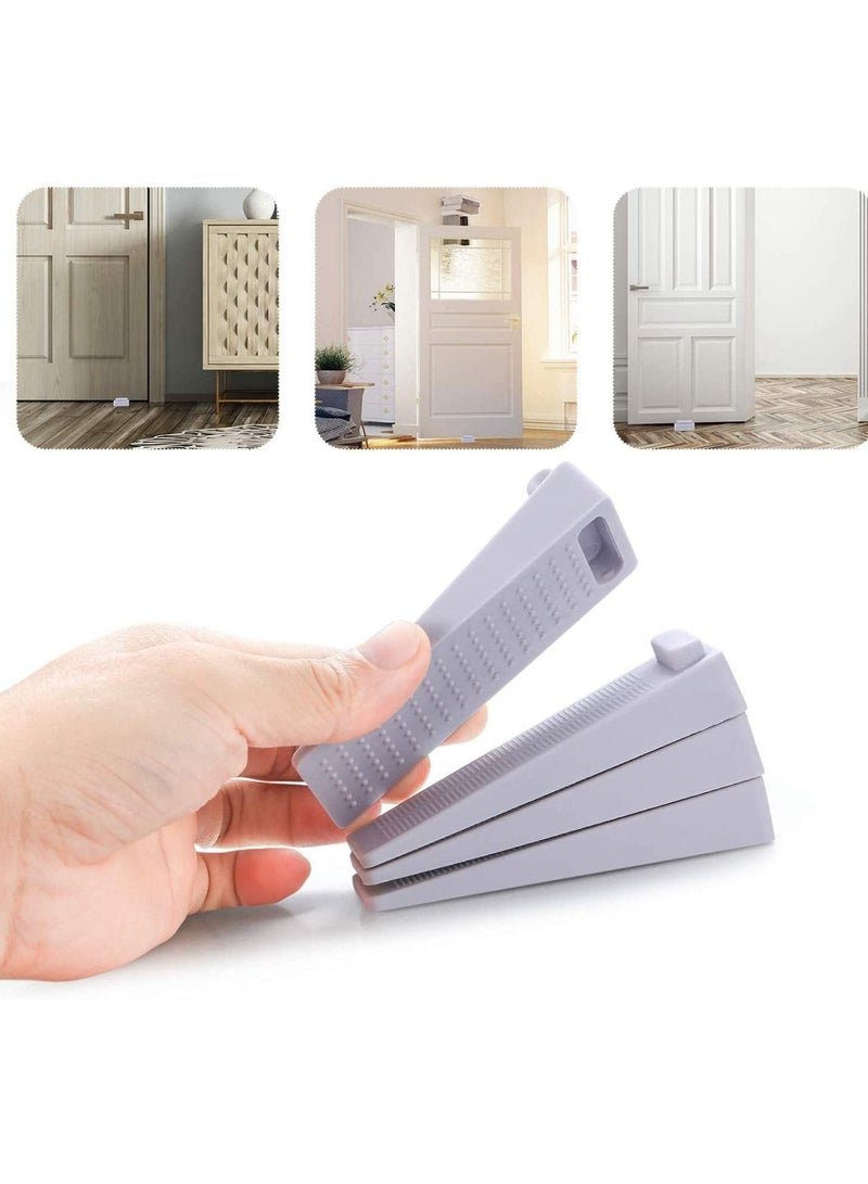 Door Wedge Rubber, Door Stopper, Heavy Duty Slip-resistant and Stackable Door Holders, Adjustable Height and Strong Grip on Tiles, Carpet, Wood, Cement and Laminate Floor, 4 PCS - Image 5