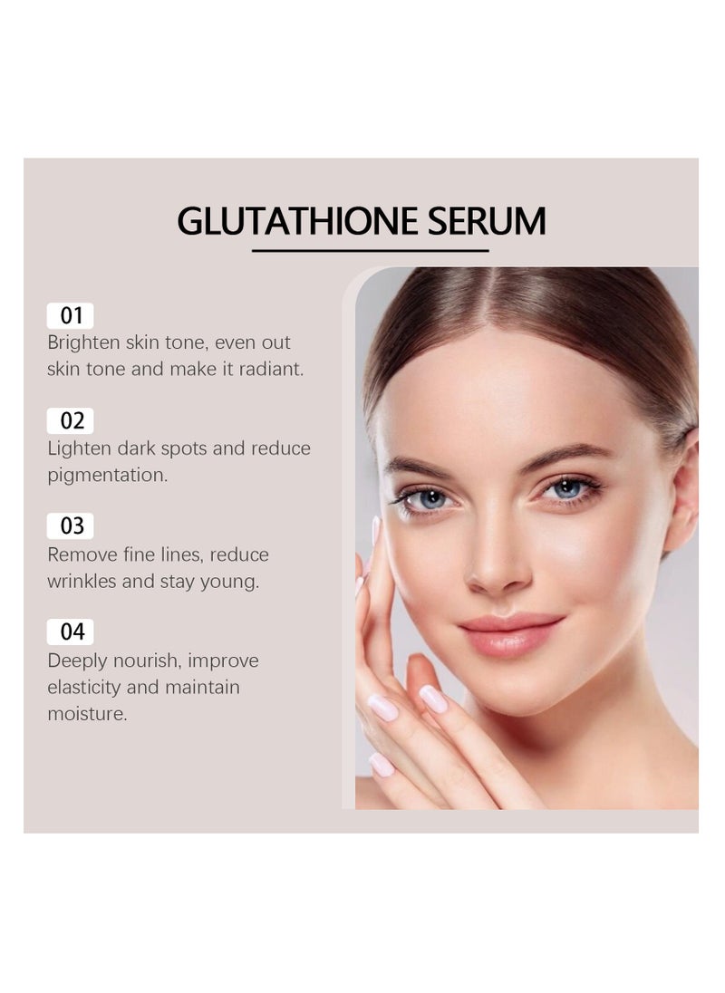 Hoygi - Glutathione Serum (30ml/1oz), High-Potency Facial Serum with 20,000ppm Glutathione, Boosts Skin Elasticity, Revitalizes Complexion,Provides Lasting Moisturization with Niacinamide - Image 1