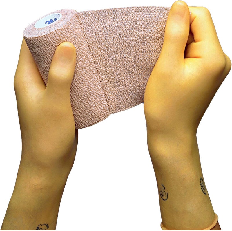 3M Coban Elastic SelfAdherent Cohesive Bandage Beige NonSterile 1 x 5 Yd 30 Ct - Image 2