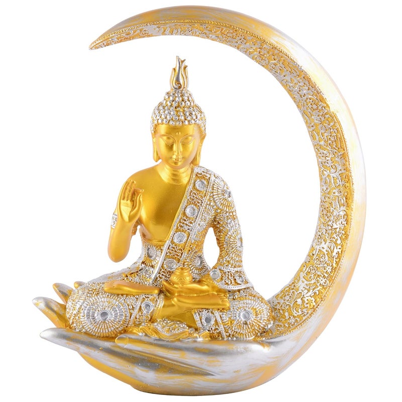 zart Samadhi Buddha Sitting On Chand for Home Decor Showpiece Figurine - Image 3