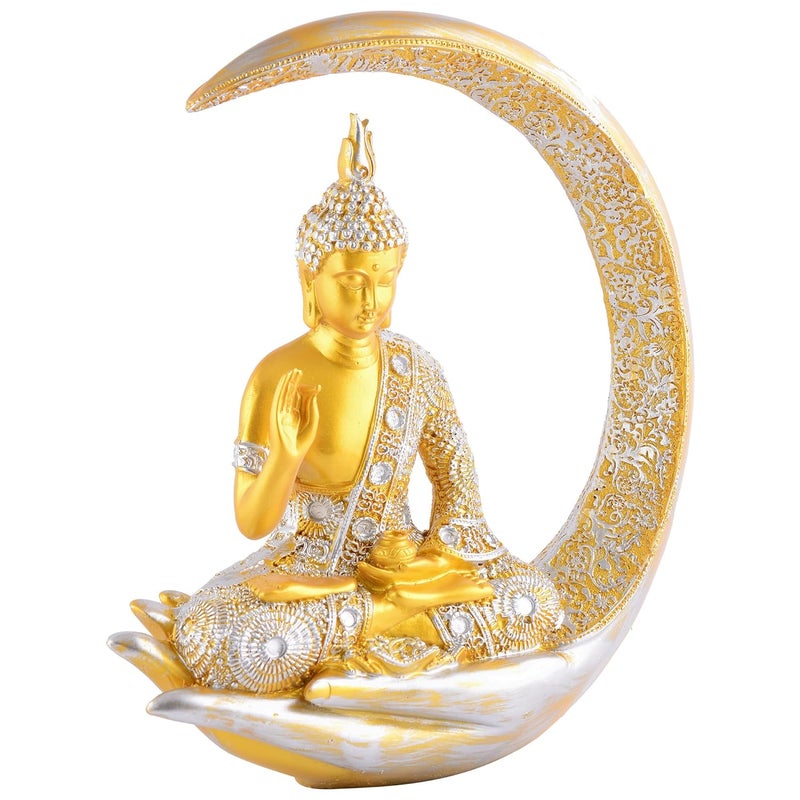 zart Samadhi Buddha Sitting On Chand for Home Decor Showpiece Figurine - Image 5