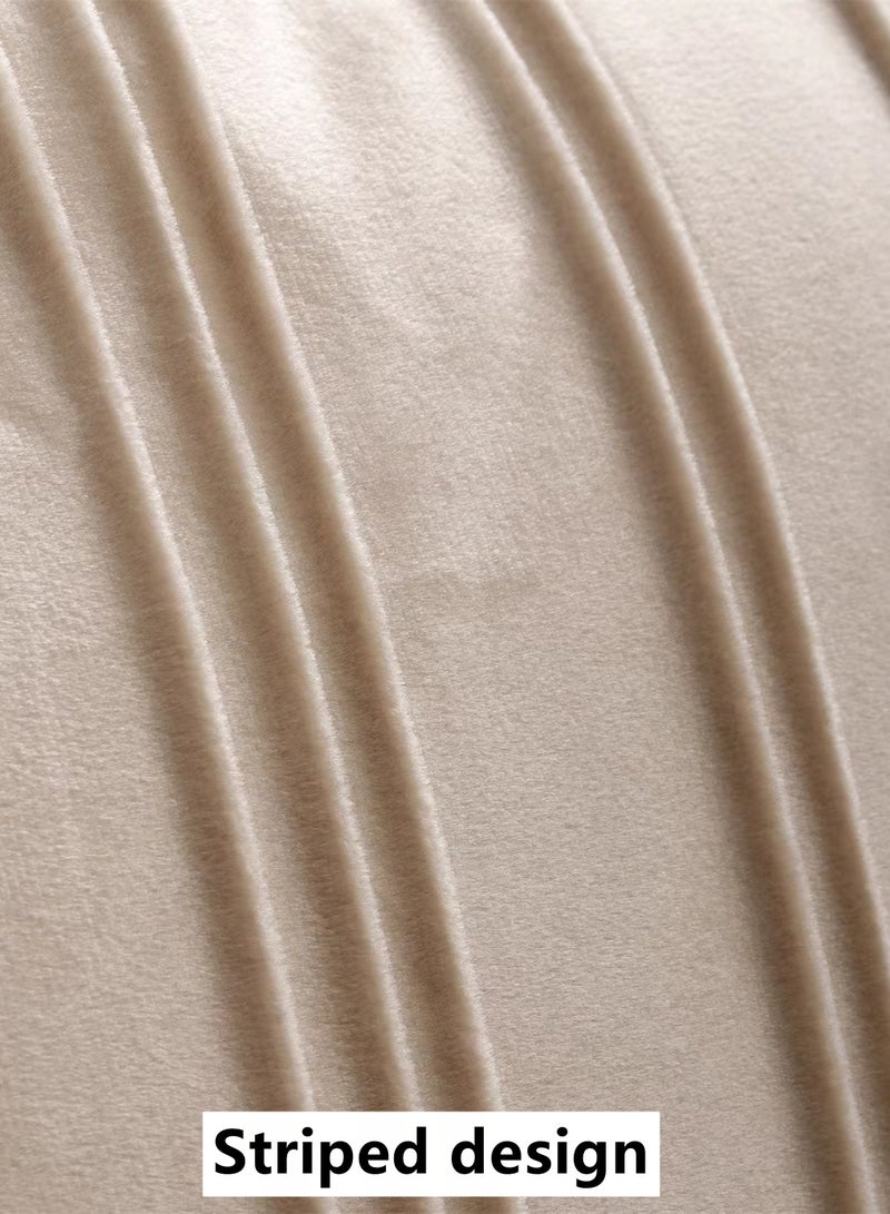Kutis 4-Piece Home Decorative Pillow Covers Throw Pillow Cover Square Cushion Covers Velvet Beige 45x45 cm - Image 2