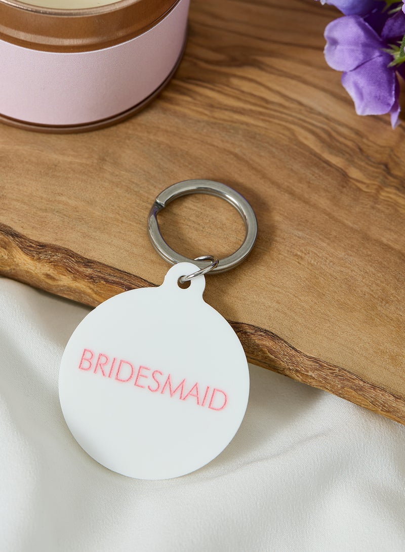 Flamingo Candles Bridesmaid Keytag - Image 1