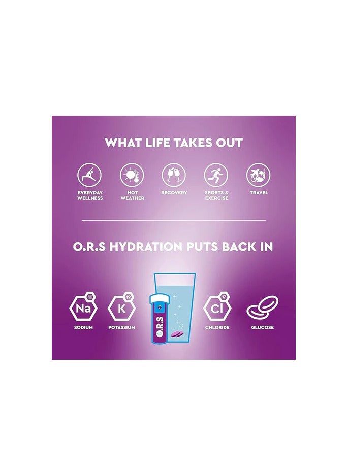 ORS O.R.S Hydration Tablets with Electrolytes Vegan Soluble Hydration Tablets with Natural Blackcurrant Flavour, 72 Tablets - Image 3
