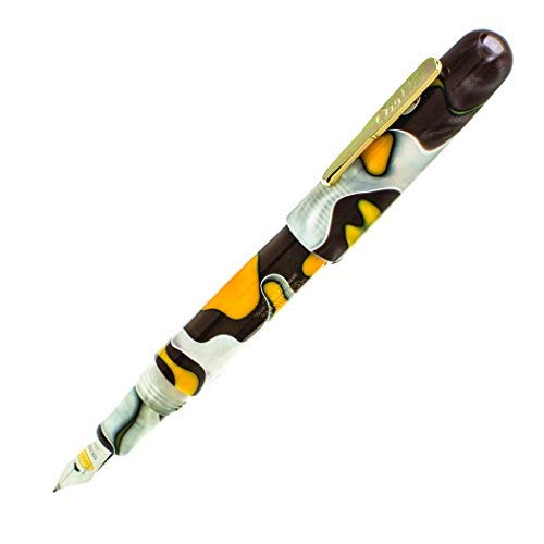 Conklin All American Fountain Pen in Yellowstone – Broad Nib, Unique Yellow, Brown & White Design – Ideal Gift for Professionals & Pen Enthusiasts - Image 5