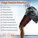 Hiball Adjustable Thigh and Hamstring Compression Sleeve with 3 Pressure Straps Thigh Brace for Women Men NonSlip Hamstring Compression Wrap Quad Support Bandage Upper Leg Brace for Pulled Groin - Image 4