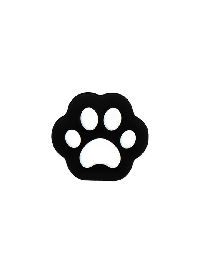 AMOGMO Special-shaped Cat Claw Rocker Cap For Switch Handle Silicone Non-slip Game Rocker Protection Cap-Product Color:White Cat Claws On Black Background (1000 Per Pack)  - Image 1