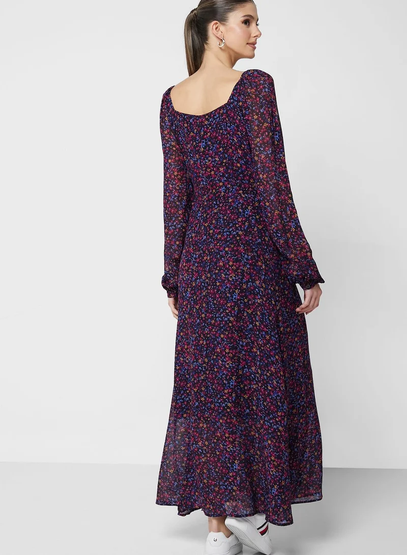 TOMMY HILFIGER Floral Print Wrap Dress