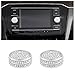 PIFOOG Car Accessories for VW Bling Volume Knob Covers Decals Audio Control Button Stickers Decoration Trims for Volkswagen Golf GTI Jetta Tiguan S Atlas Taos 2PCS - Image 2