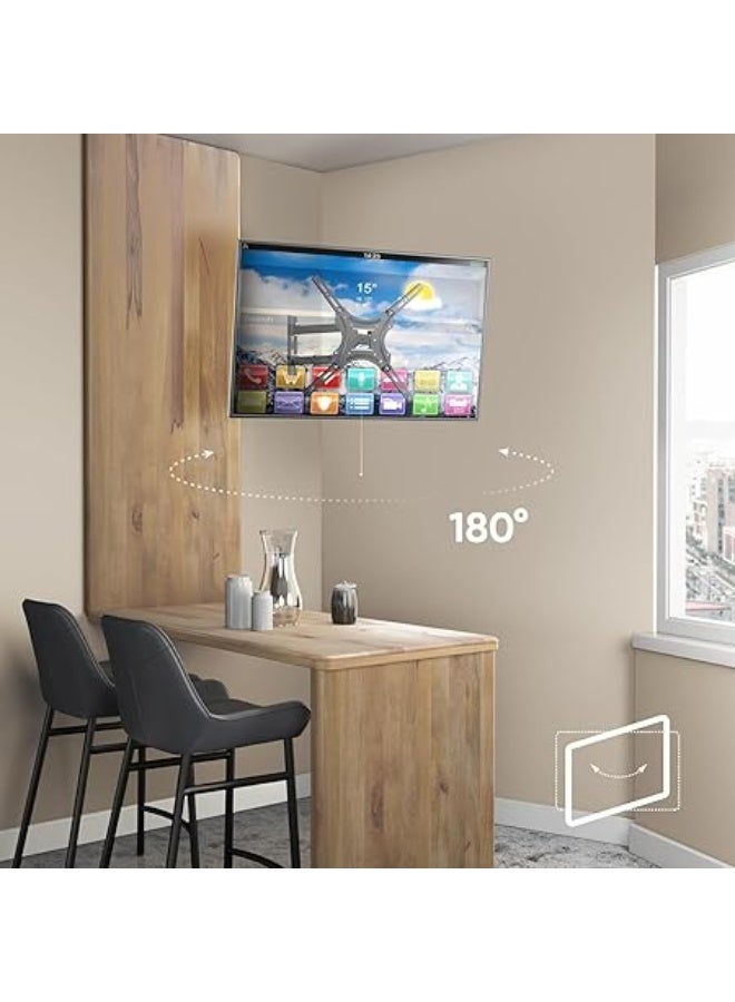 Telescopic TV Bracket, LCD LED TV PC Monitor Wall Mount Bracket, Folding Shelf Bracket, Adjustment Heavy Duty Corner Tilt Swivel Holder Shelves Support, TV Stand Rack Suitable for Size - Image 3