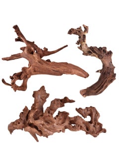 Aquarium Driftwood Decor Natural Coral Wood 3 Pcs Assorted 15-20cm Suitable for Fish Tanks Reptiles and Home Decoration