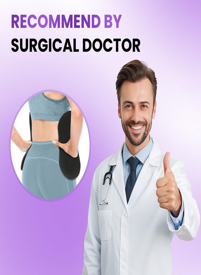 JNATER Lipo Foam Lateral Protectors - Women Lipo Side Foam Pads, Lipo Foams Post Surgery, Abdominal Compression Lipo Board For Tummy Tuck & Liposuction Post Surgery Recovery (2Pcs, Black) - Image 4