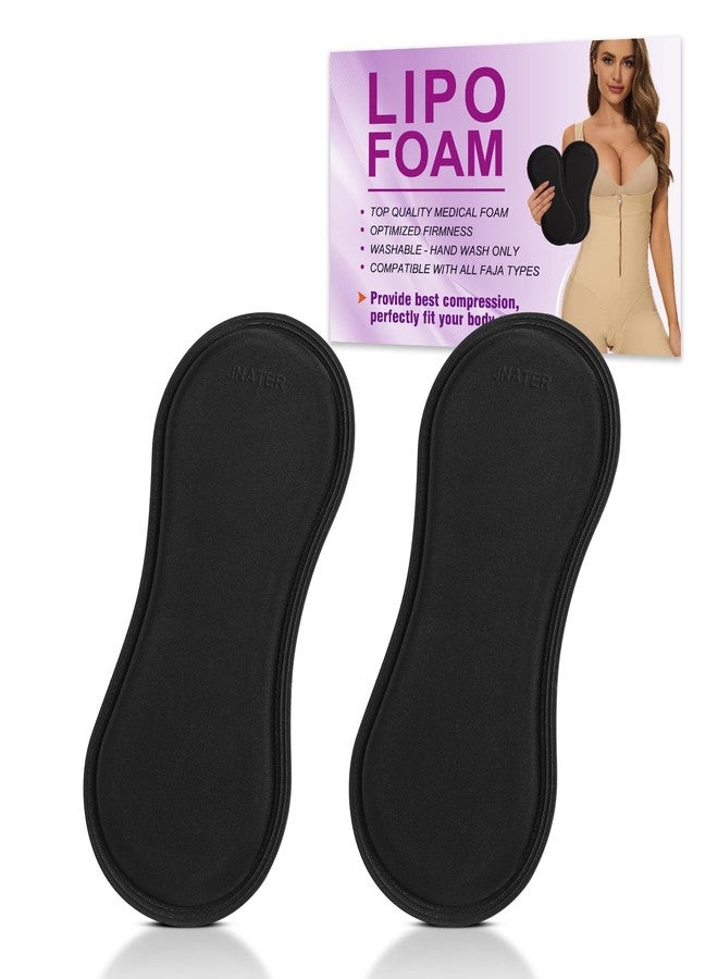 JNATER Lipo Foam Lateral Protectors - Women Lipo Side Foam Pads, Lipo Foams Post Surgery, Abdominal Compression Lipo Board For Tummy Tuck & Liposuction Post Surgery Recovery (2Pcs, Black) - Image 1