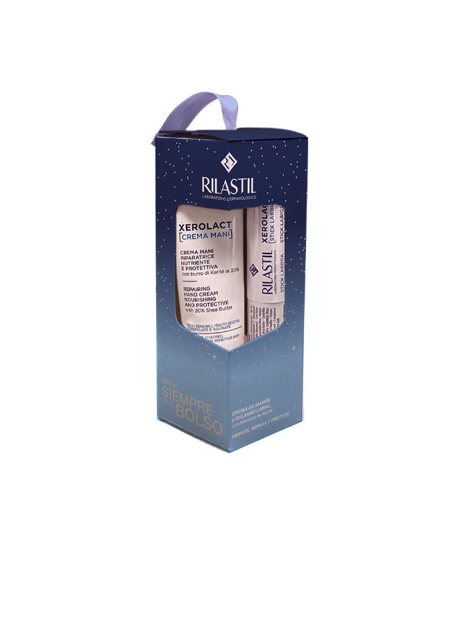ريلاستيل مجموعة كريم اليدين ريلاستيل زيرولاكت مع مرطب الشفاه - Image 1