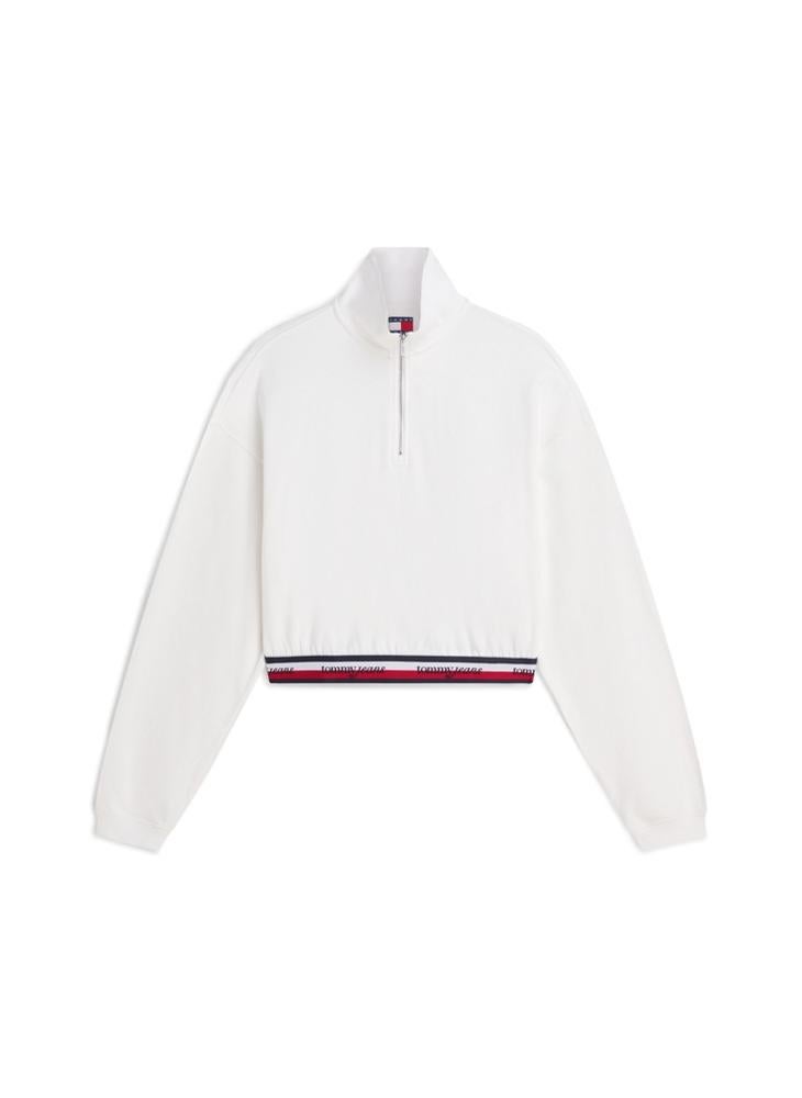 TOMMY JEANS Boxy Quarter-Zip Sweatshirt - Image 5
