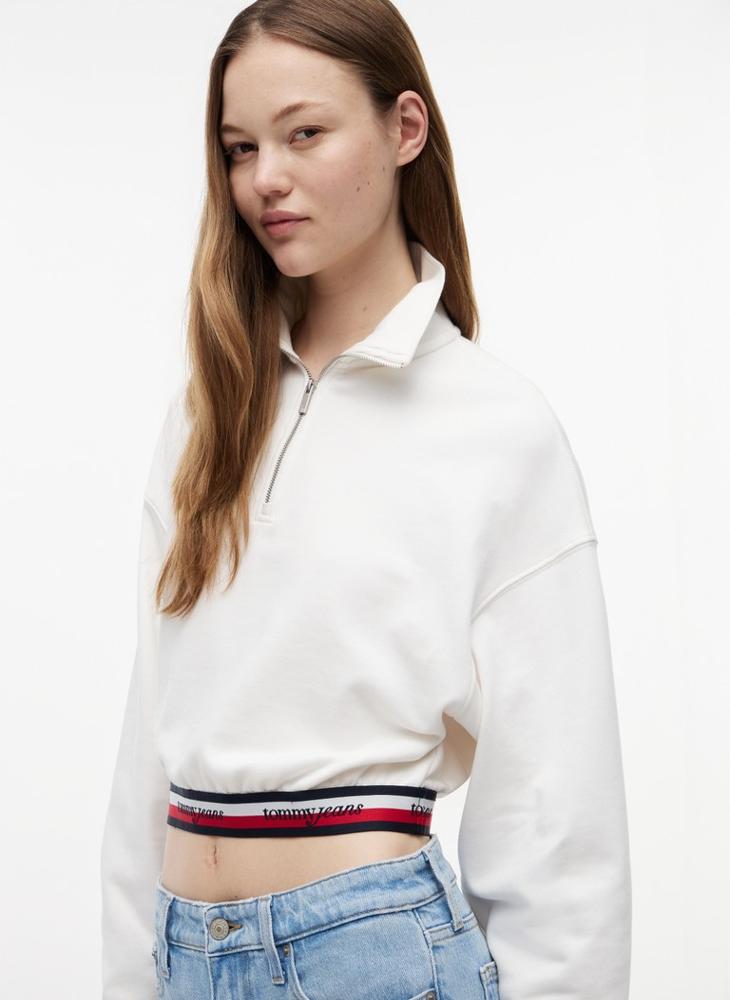 TOMMY JEANS Boxy Quarter-Zip Sweatshirt - Image 3