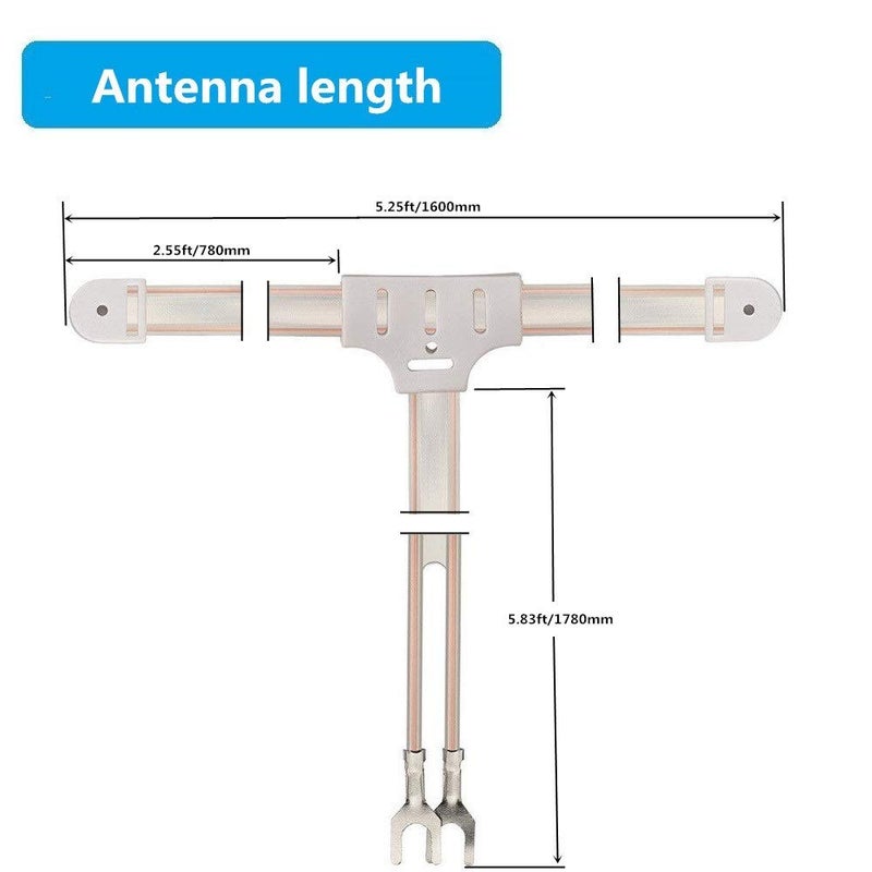 Ancable 300 Ohm FM Antenna T Shape Dipole Radio Ant with Spade Terminal for Yamaha Sharp JVC Denon Marantz Vintage Stereo Tuner Receiver - Image 5