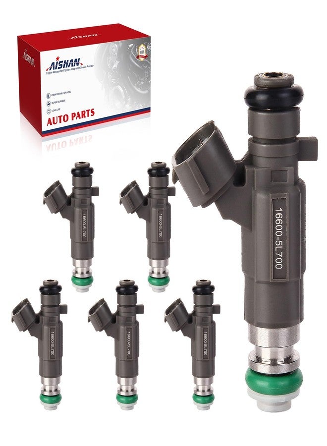AISHAN 6PCS Fuel Injectors 4 Holes Compatible with Infiniti I30 FX35 G35 QX4, for Nissan Maxima 350Z Pathfinder V6 3.0L 3.5L 2000-2004 Replace# FBJC100 166005L700 84212240 - Image 1