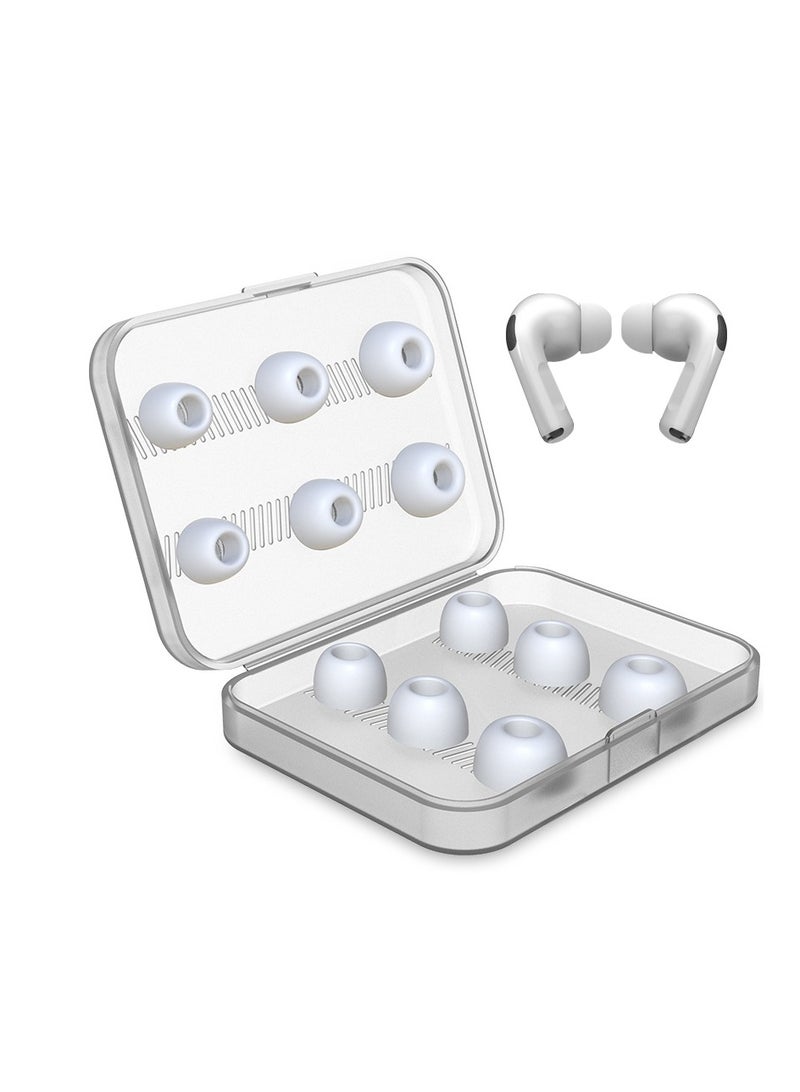12 Pieces Replacement Silicone Ear Buds, White  - Image 1