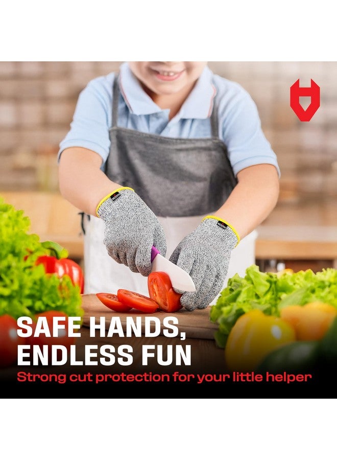 NoCry Kids Cutting Gloves, XS (8-12 Years) - 100% Food Grade and Level 5 Protection - Comfortable and Lightweight, Yet Tough - Ambidextrous - Ideal for Fishing, Wood Carving and Whittling - Image 1