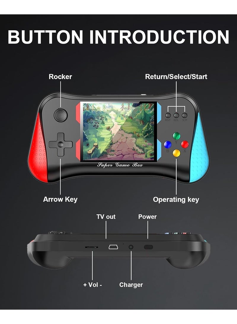 جهاز تشغيل العاب الفيديو الرقمية محمول باليد، مشغل العاب صغير للغاية 500 لعبة اف سي كلاسيكية 3.5 انش تدعم شاشة ملونة لتوصيل التلفزيون واثنين من اللاعبين ببطارية قابلة لاعادة الشحن 1020mAh - Image 2