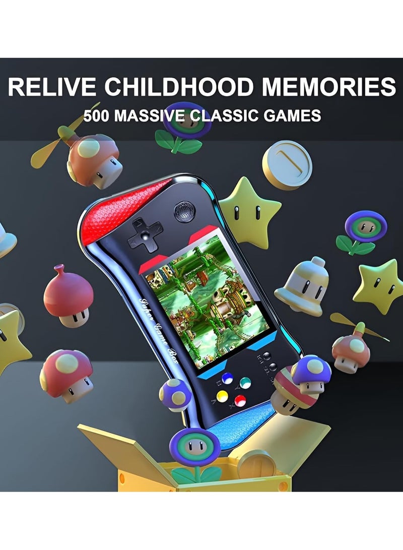 جهاز تشغيل العاب الفيديو الرقمية محمول باليد، مشغل العاب صغير للغاية 500 لعبة اف سي كلاسيكية 3.5 انش تدعم شاشة ملونة لتوصيل التلفزيون واثنين من اللاعبين ببطارية قابلة لاعادة الشحن 1020mAh - Image 3