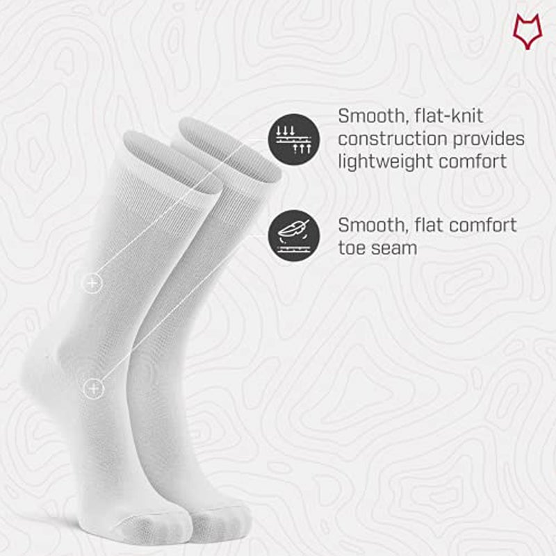 FOX RIVER FoxRiver womens Wick Dry Auras Ultra-lightweight Liner Crew hiking socks, White, X-Large - Image 3