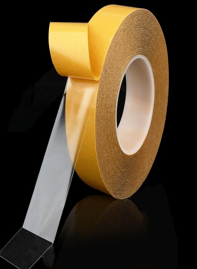 ANGKEEL Super Thin Double Sided Adhesive Tape 1Inch x 66Feet Transparent Sticky Tape for Making DIY Crafts, Paste Photo, Scrapbook, Gift Wrap, Rug Fixed, Woodworker, Fashion Clothing, Wall Decor, Cat Training - Image 1