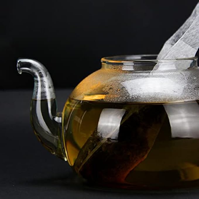 تيلاند أكياس فلتر ألياف الذرة بحجم إبريق الشاي الورقي للاستخدام مرة واحدة للشاي السائب باللون الأبيض، 100 كيس - Image 5