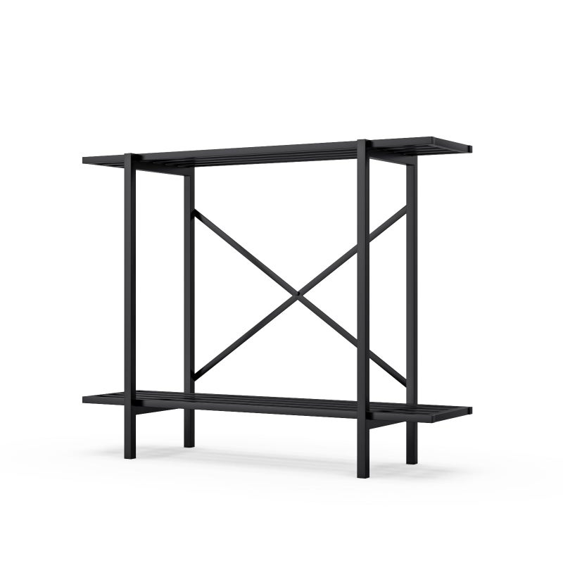 Zhongma 2 Tier Window Height Metal Sturdy Heavy Plant Stand, Narrow Plant Stand Indoor and Outdoor, L35.43 x W10.3 x H27.5 inch, 440 LBS Capacity & Heavy Duty Construction - Image 5
