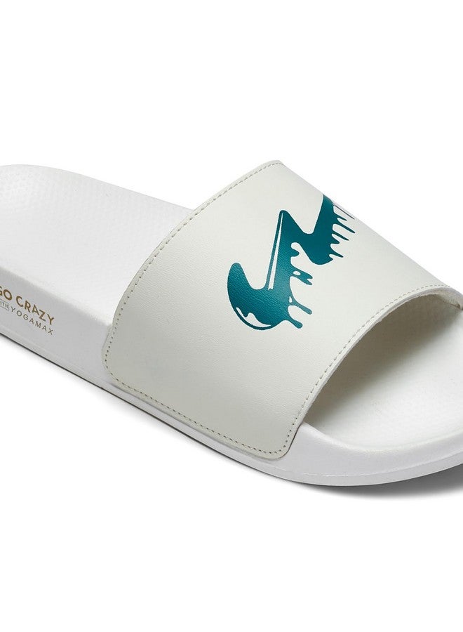 Campus Men's SL-443 Off WHT/T BLU Sliders - 10UK/India SL-443 - Image 4