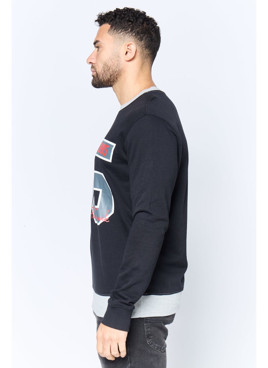Paul Frank Men Crew Neck Printed Long Sleeve Sweatshirts, Heather Grey  - Image 4
