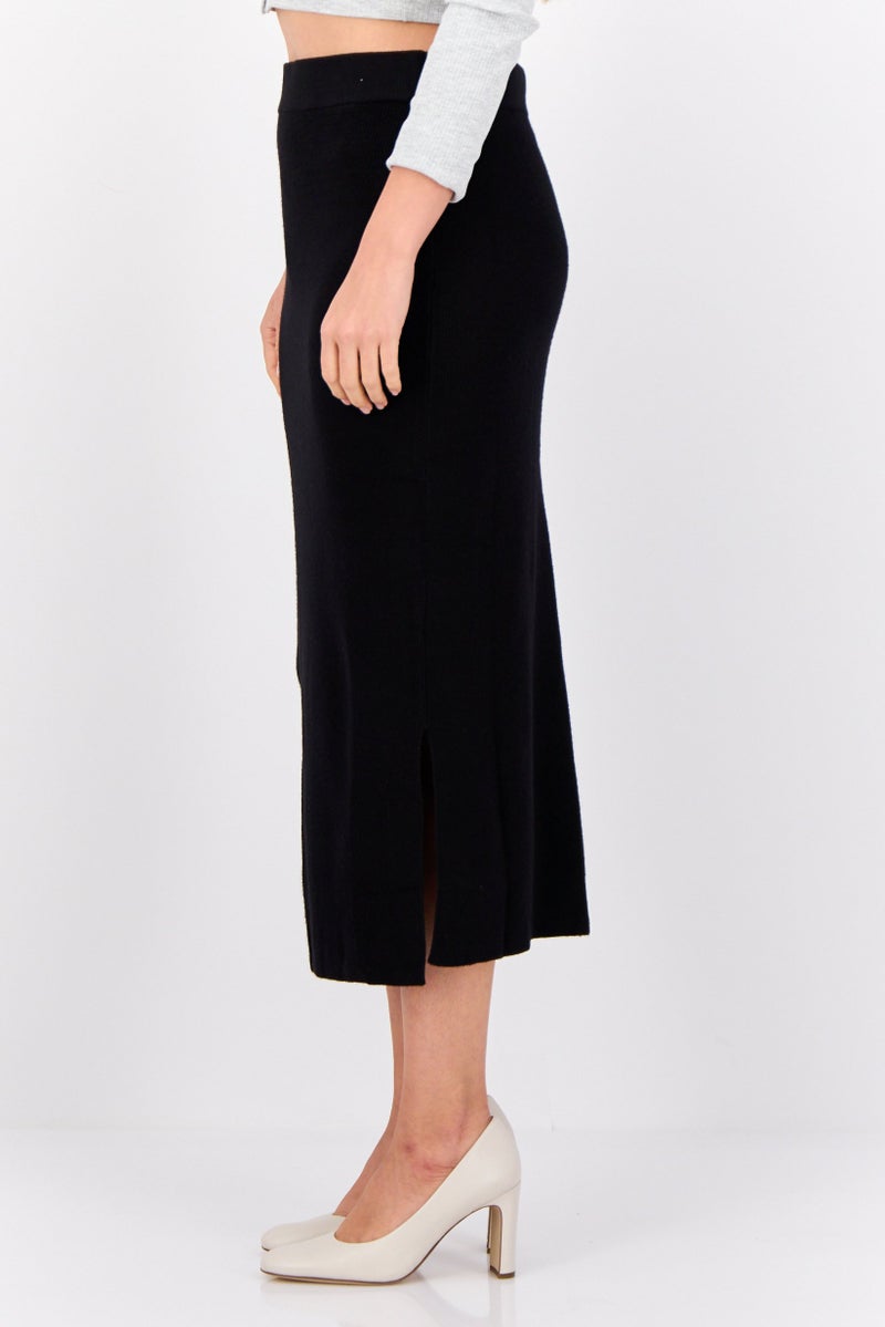 ESPRIT تنورات ميدي مضلعة للنساء، سوداء - Image 2